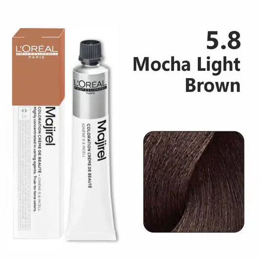L'Or√©al Professionnel Majirel Shade No 5.8 (Mocha Light Brown) - Pinkbliss