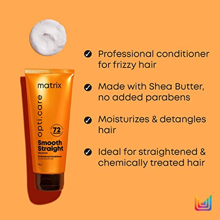 MATRIX Opti.care Smooth Straight Shampoo 200ml, Conditioner 98g and Serum 100ml - Pinkbliss