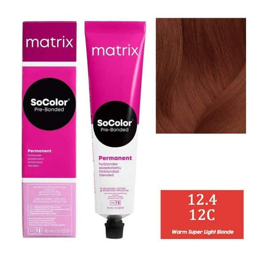 Matrix SOCOLOR 12.4 12C (Warm Super Light blonde) - Pinkbliss