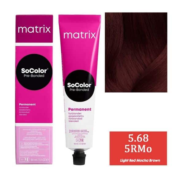 Matrix SOCOLOR 5.68 5RMo (Light Red Mocha Brown) - Pinkbliss