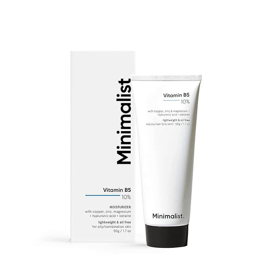 Minimalist 10% Vitamin B5 Gel Face Moisturizer For Oily & Acne Prone Skin 50g - Pinkbliss