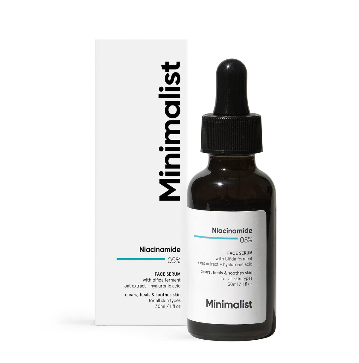 Minimalist 5% Niacinamide Face Serum 30 ml for Clear Glowing Skin, Reduces Dullness, Hydrates & Repairs Skin with Vit B3 & Hyaluronic Acid, Day & Night Serum for Dry &amp; Sensitive Skin, For Women & Men, - Pinkbliss