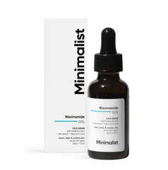 Minimalist 5% Niacinamide Face Serum 30 ml for Clear Glowing Skin, Reduces Dullness, Hydrates & Repairs Skin with Vit B3 & Hyaluronic Acid, Day & Night Serum for Dry &amp; Sensitive Skin, For Women & Men, - Pinkbliss