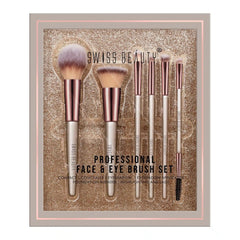SWISS BEAUTY PROFESSIONAL FACE & EYE BRUSH SET - Pinkbliss