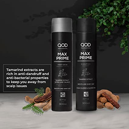 QOD Professional Max Prime Shampoo and Hair Mask ‚Äì 300ml Each - Pinkbliss