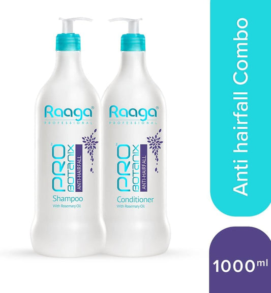 Raaga Professional Pro Botanix Anti-Hair Fall Conditioner and shampoo 1000ml Each - Pinkbliss