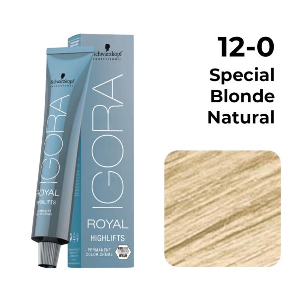 Schwarzkopf Professional IGORA Royal Fashion Lights Permanent Hair Color (12-0 Special Blonde Natural) - Pinkbliss