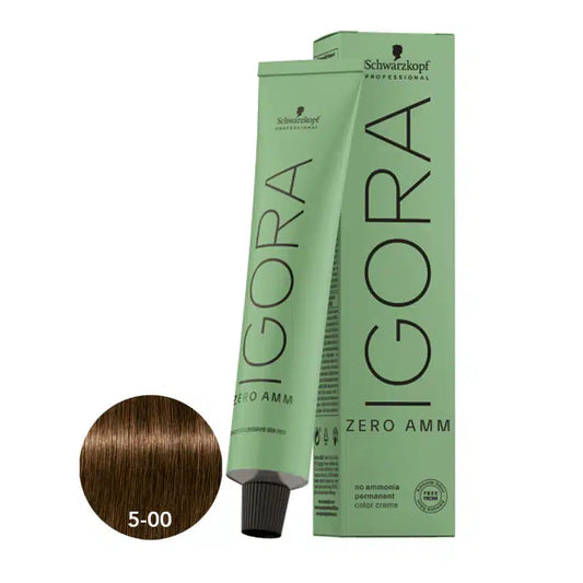 Schwarzkopf Professional IGORA Zero Ammonia Permanent Color (5-0 Light Brown) New pack - Pinkbliss