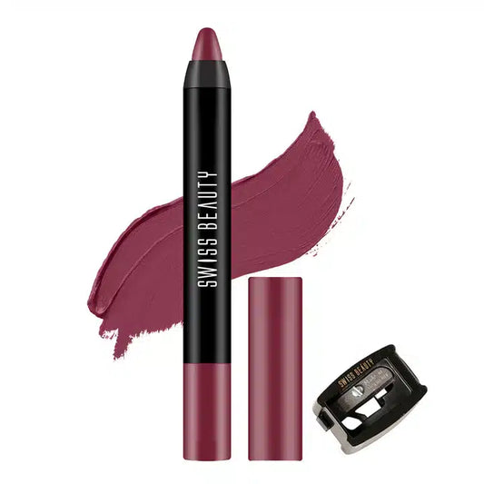 Swiss Beauty Stay on Matte Lip Crayon 24 shades - Plum House - Pinkbliss