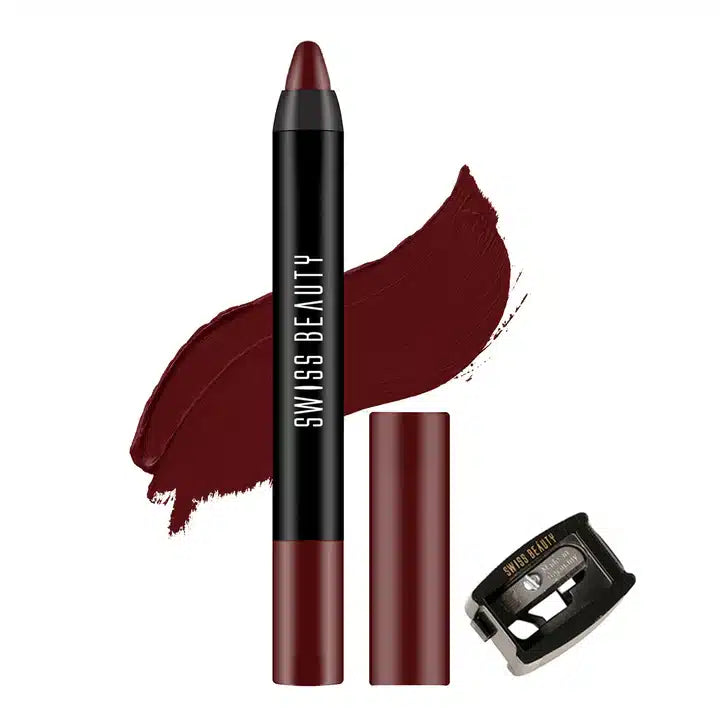 Swiss Beauty Stay on Matte Lip Crayon 24 shades - Murphy Wine - Pinkbliss