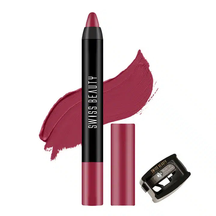 Swiss Beauty Stay on Matte Lip Crayon 24 shades - Night Out - Pinkbliss