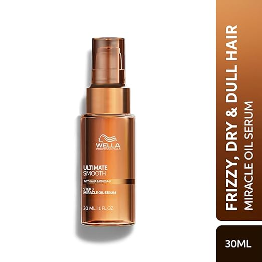 Wella Professionals Ultimate Smooth Miracle Oil Serum with Squalane and Omega-9 for dry, dull & frizzy hair 30ml