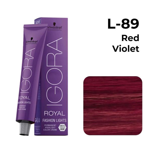 Schwarzkopf Professional Igora Royal Permanent Color Creme (L-89 Red Violet) - Pinkbliss