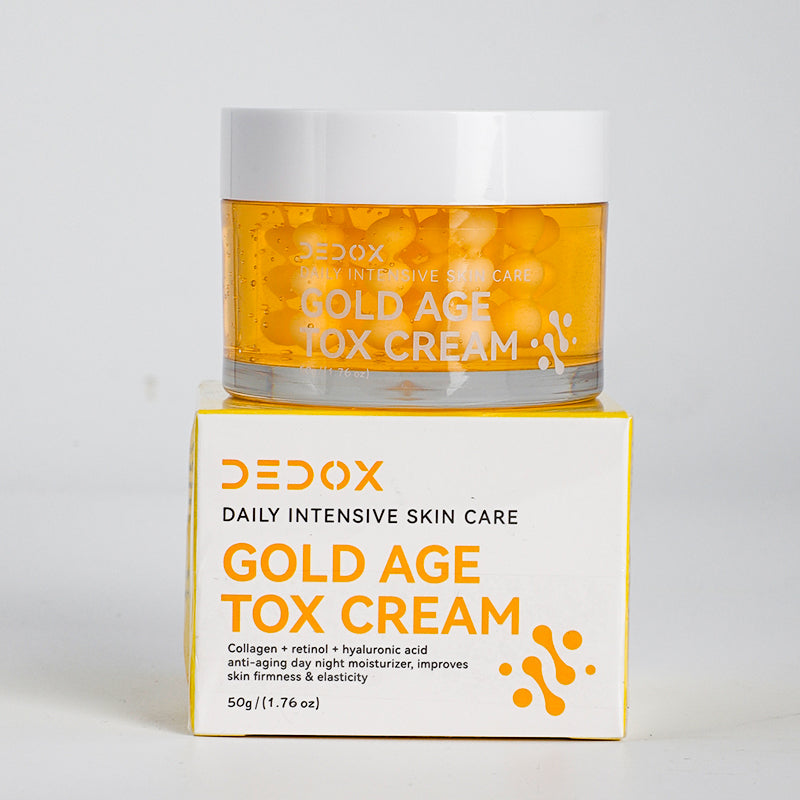 DEDOX Gold Age Tox Cream - Anti-Ageing Moisturiser with Collagen, Retinol & Hyaluronic Acid 50g