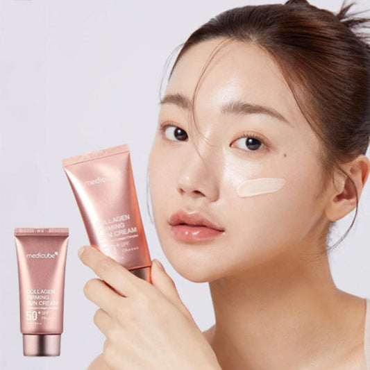 Medicube Collagen Firming Sun Cream SPF50+ PA++++ 50ml | Korean Sunscreen for Anti-Aging, Hydration & Glass Skin Glow
