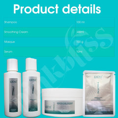 Krone Professional Monodose Keratine Treatment Kit 210ml+ 100g Hydrolyzed Protein & Argan oil infused - Pinkbliss