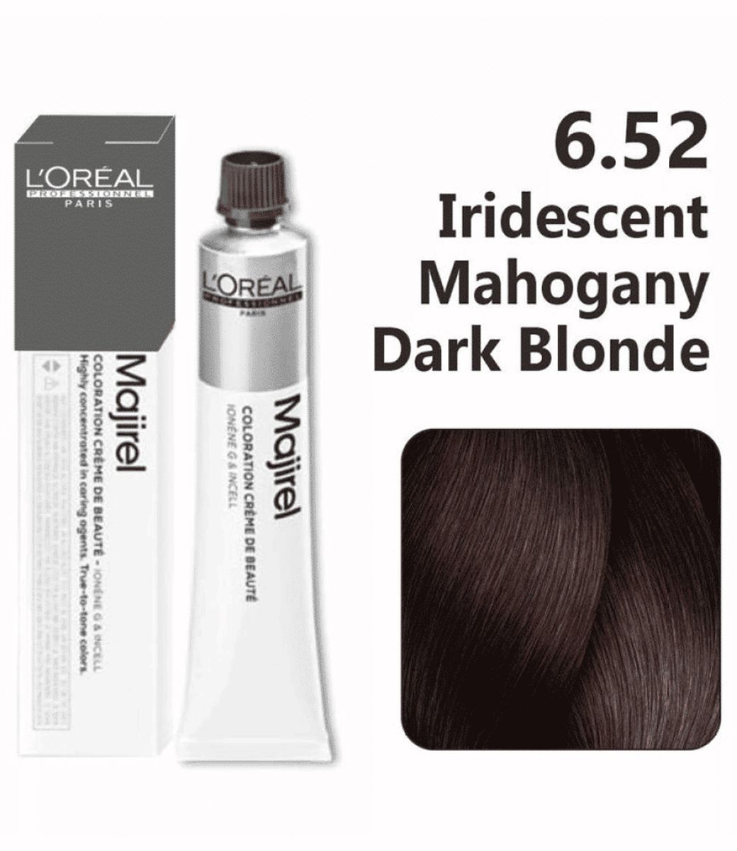 L‚Äôoreal Professionnel Majirel ‚Äì 6.52 (Iridescent Mahogany Dark Blonde) - Pinkbliss