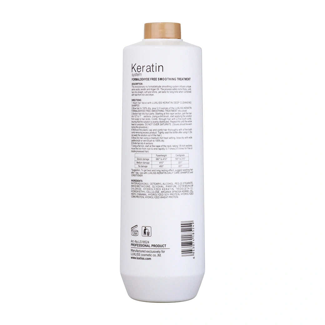 Luxliss Keratin Smoothing Treatment 1000ml - Pinkbliss